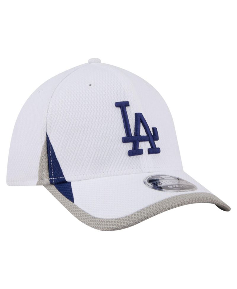 Men's White Los Angeles Dodgers Cut n Sew 39THIRTY Flex Hat