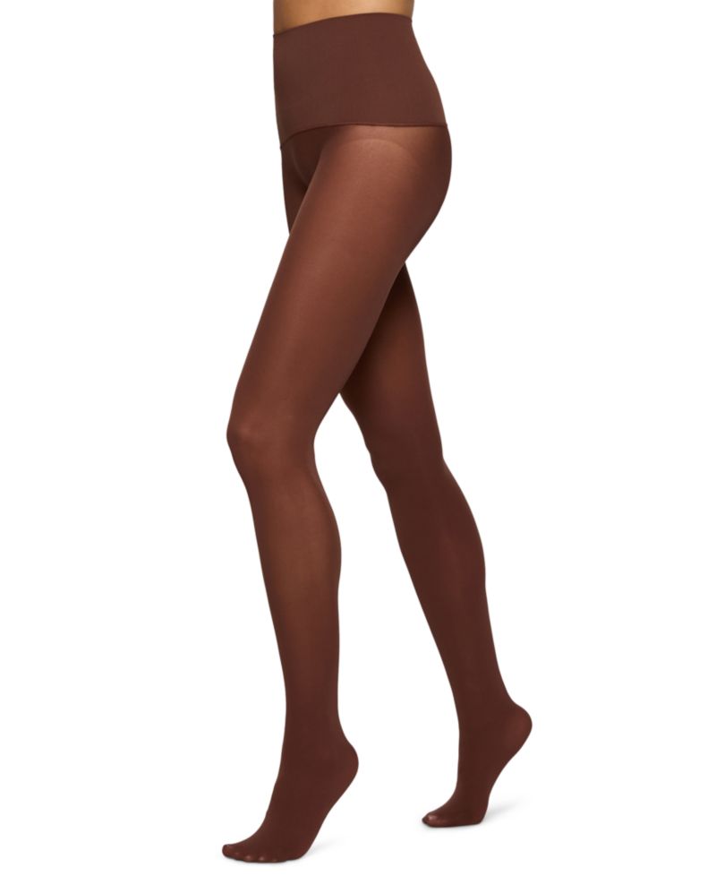 Women's Yoga Waistband Ribbed-Front Tights U23309
