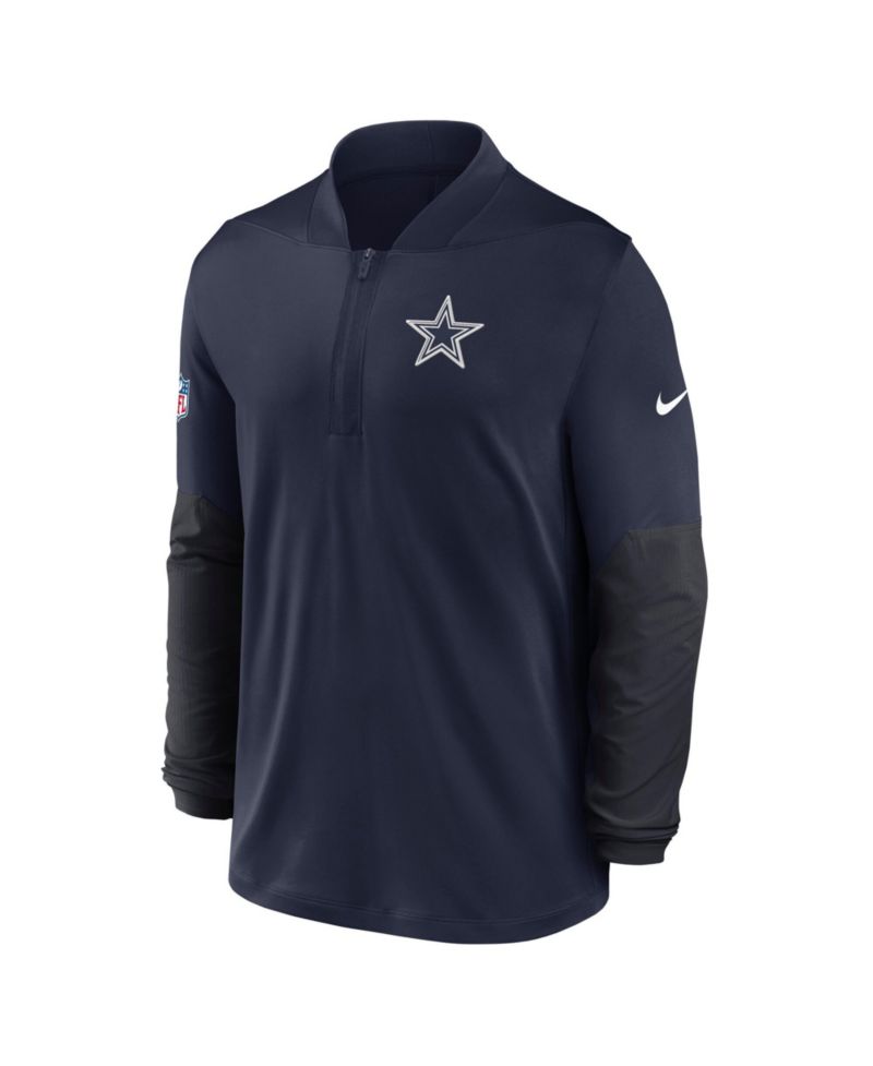 Men's Navy Dallas Cowboys Sideline Dri-FIT Half-Zip Pullover