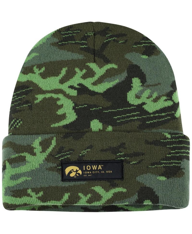 Men's Camo Iowa Hawkeyes Veterans Day Cuffed Knit Hat
