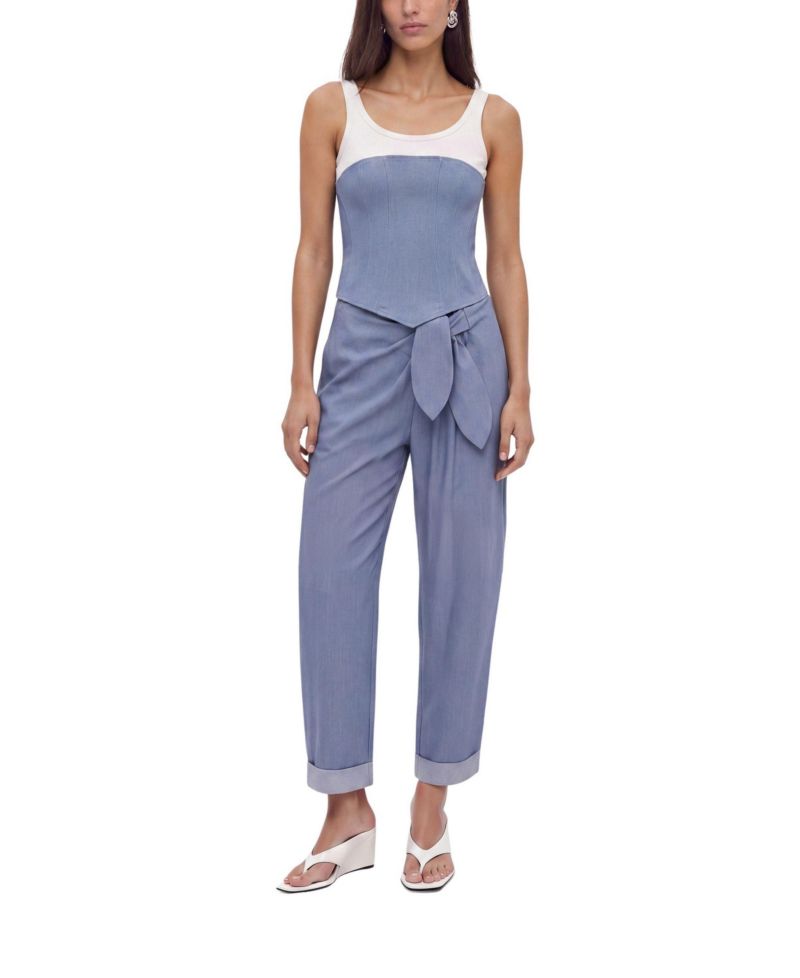 Women's Tie Detail Pleated Trousers