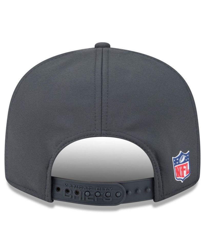 Men's Charcoal Kansas City Chiefs 2025 Sideline Cold Weather Split Panel 9FIFTY Snapback Hat