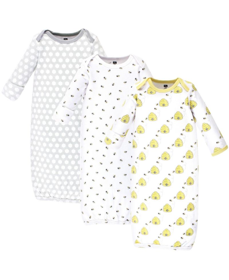Baby Unisex 3Pk Interlock Gowns
