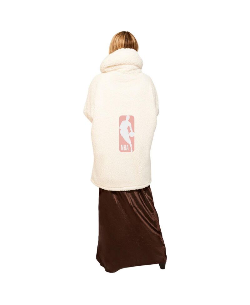 Men's and Women's Cream NBA Breast Cancer Awareness Oversized Hooded Lounger