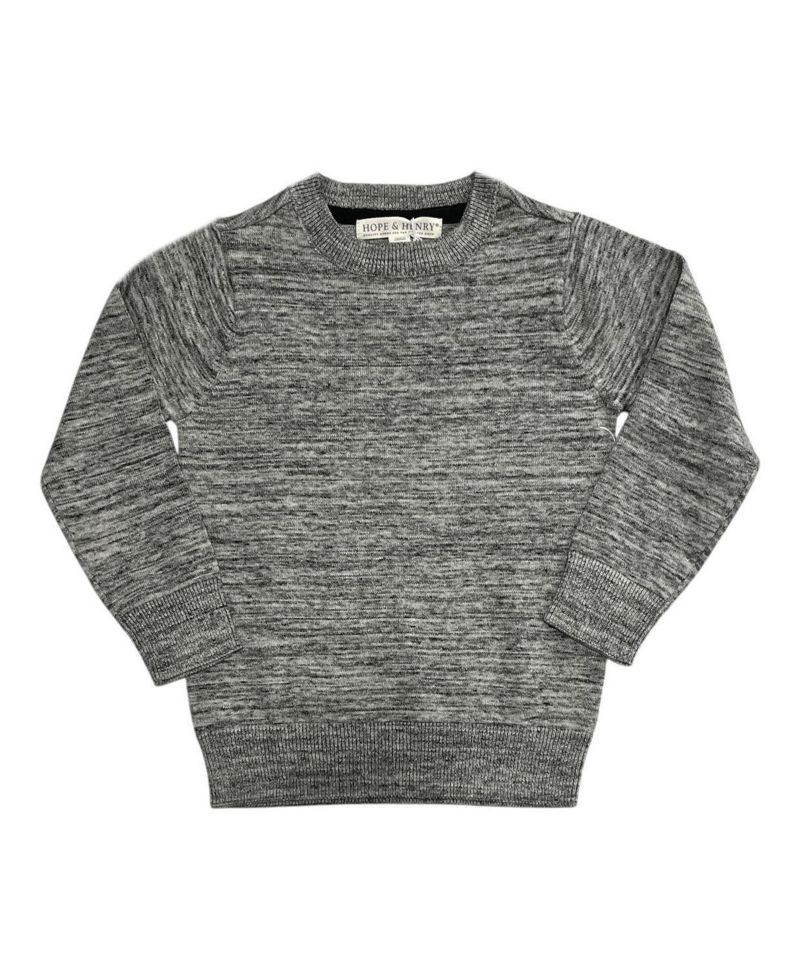 Hope and Henry Boy's Small to Xlarge Organic Crewneck Pullover Sweater