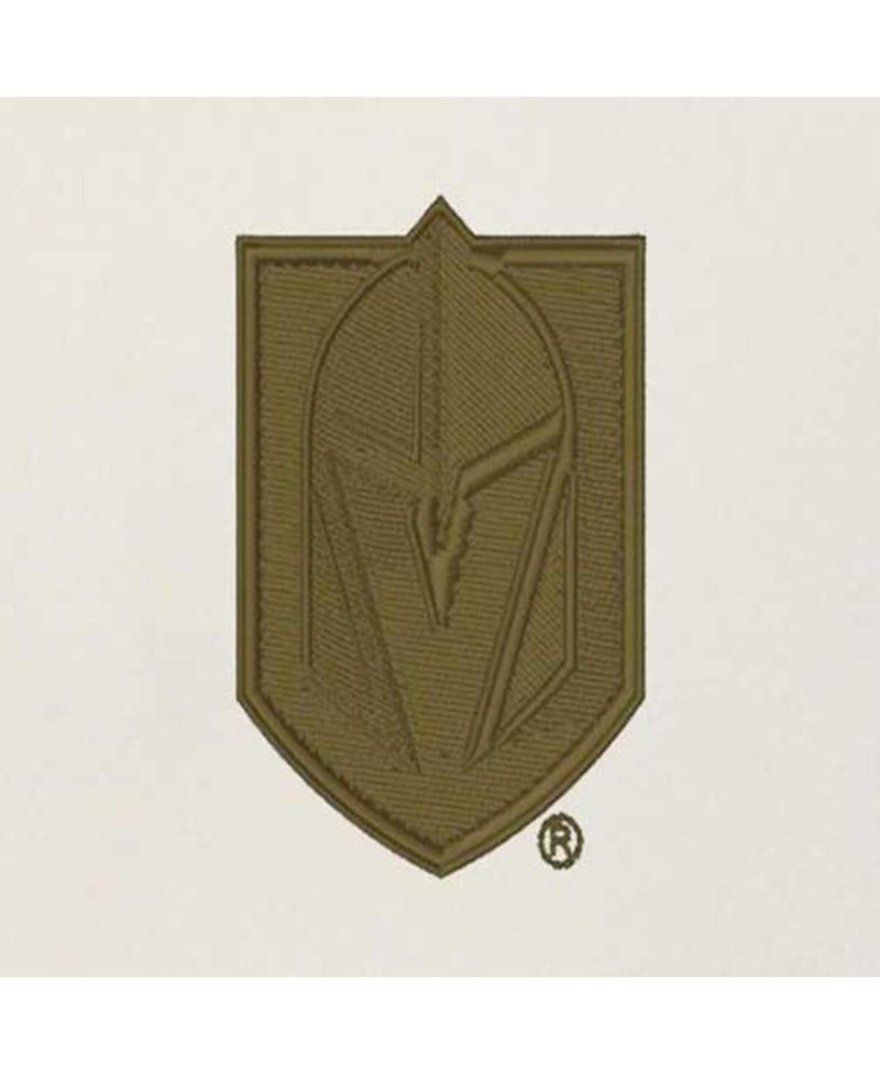 Men's Cream/Olive Vegas Golden Knights Intrepid Sand Raglan Long Sleeve Hoodie T-Shirt