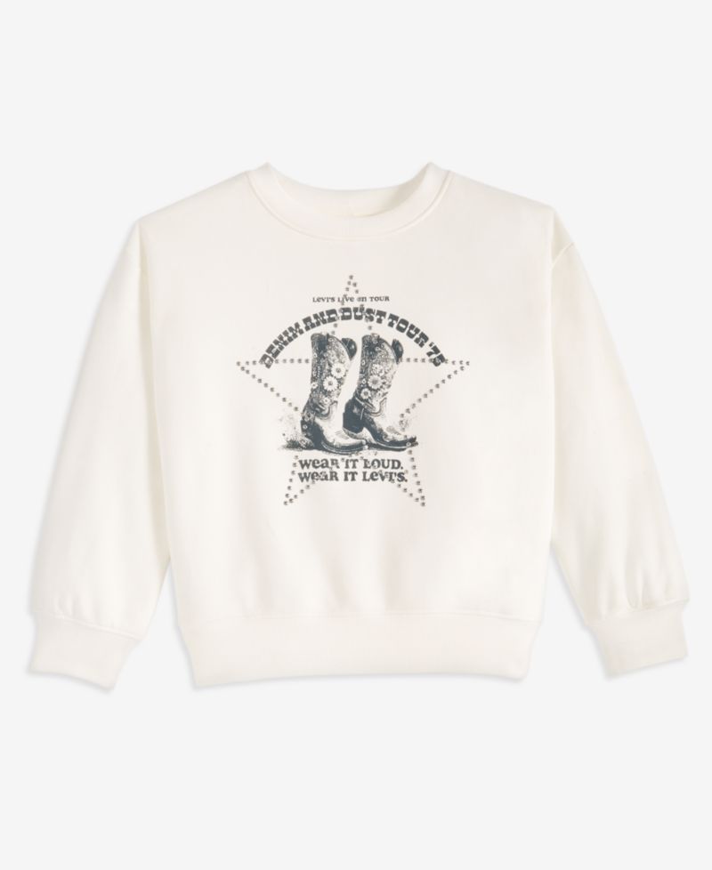 Girls' S-XL Denim Tour Crewneck Sweatshirt