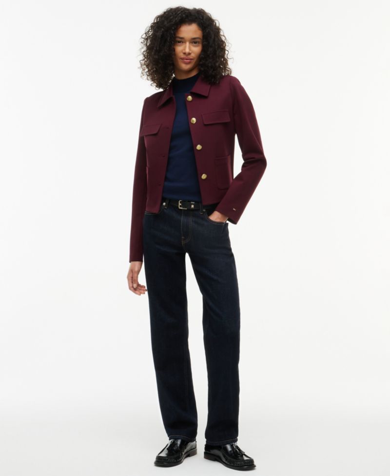 Women's Mock Neck Long-Sleeve Slim-Fit Sweater