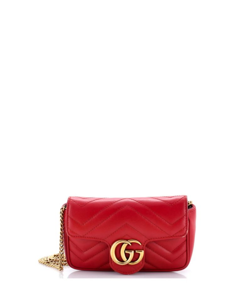 Super Mini GG Marmont Flap Bag Matelasse Leather