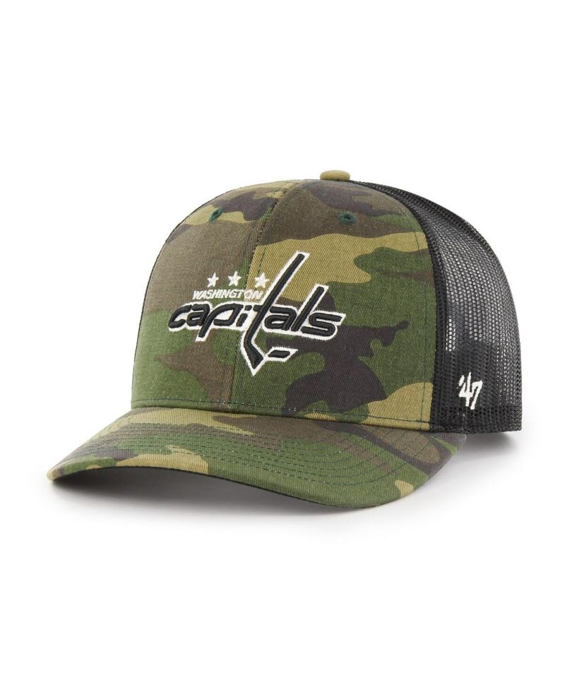 Men's Camo, Black Washington Capitals Trucker Snapback Hat