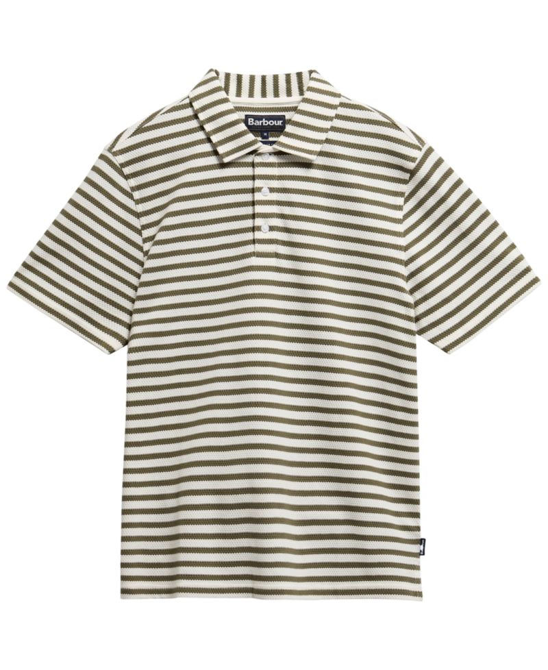 Men's Farlam Striped Cotton Polo Shirt