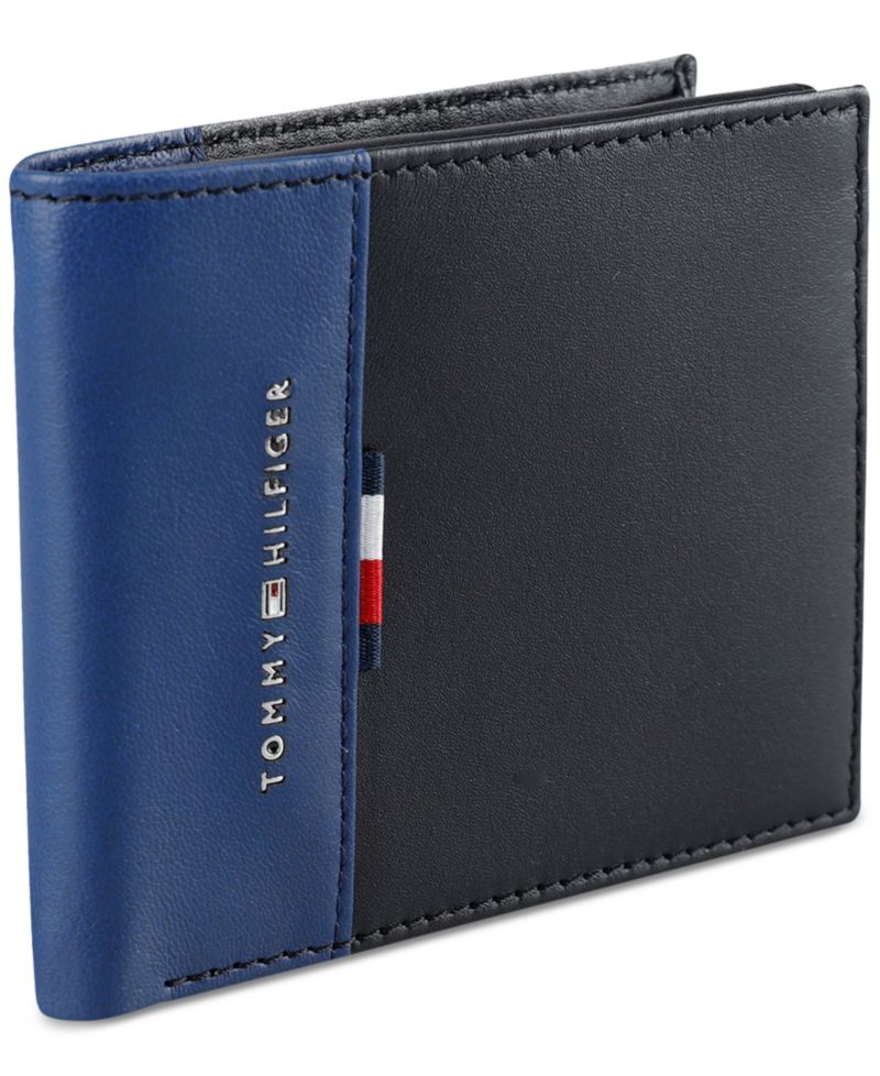 Men's RFID Pop Color Leather Bifold Wallet