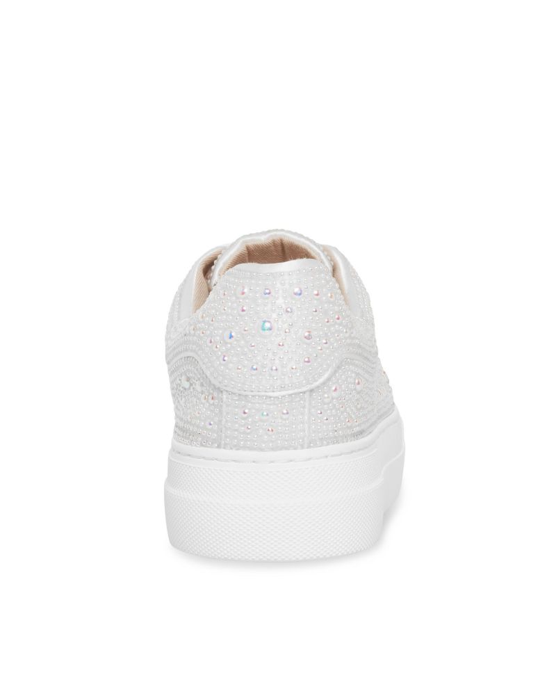 Betsey Johnson Sidny Lace-Up Rhinestone Platform Sneakers
