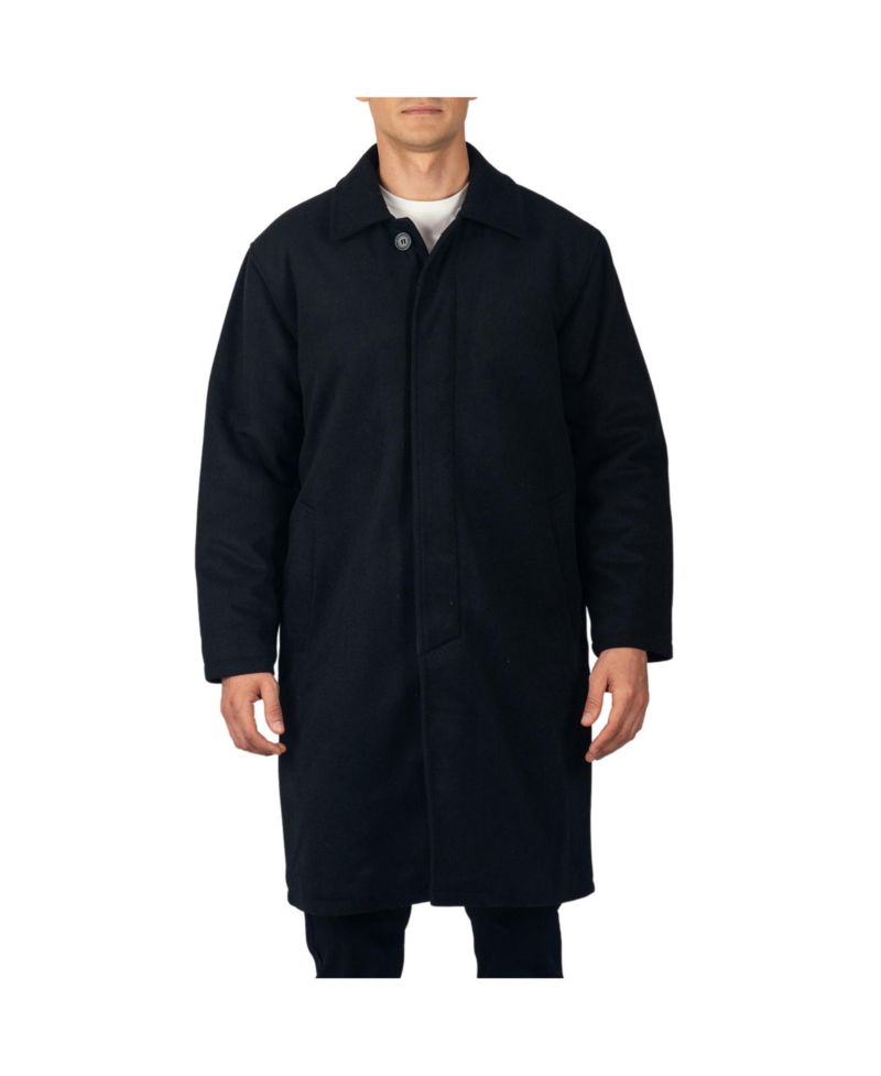 Men's Zach Men s Wool Blend Overcoat - Knee-Length Trench Coat, Runs Large for Layering Over Suits or Sweaters