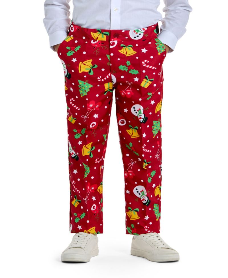 Big Boys Icons Christmas Light Up Suit Including Blazer, Pants and Clip-On-Tie