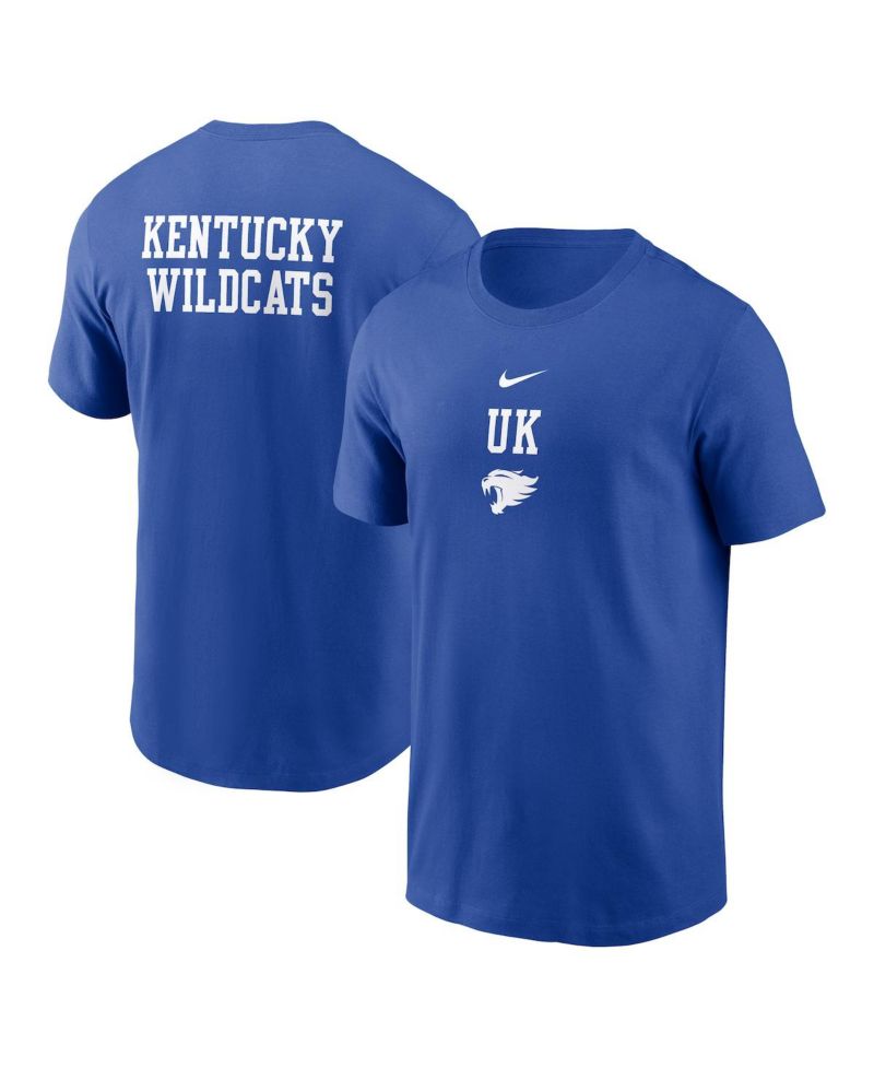 Men's Royal Kentucky Wildcats 2-Hit Stacked T-Shirt