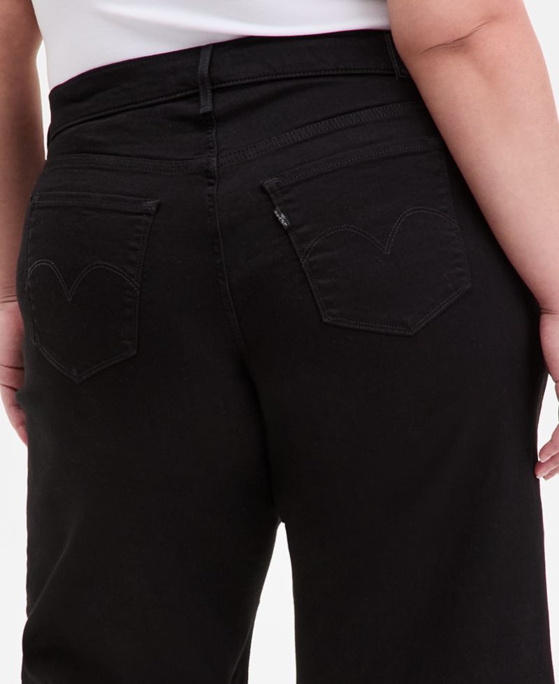 Plus Size Mid Rise 318 Shaping Wide-Leg Jeans
