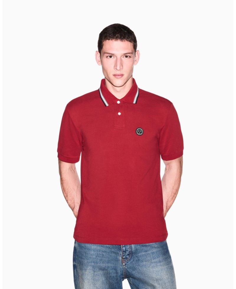 Men's Short Sleeves Pique Tipping Polo Shirt