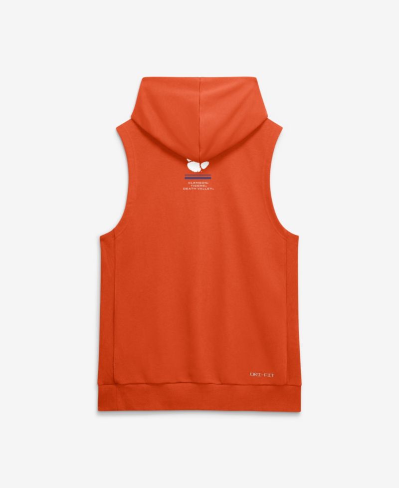 Men's Orange Clemson Tigers 2026 Sideline Sleeveless Dri-FIT Hoodie
