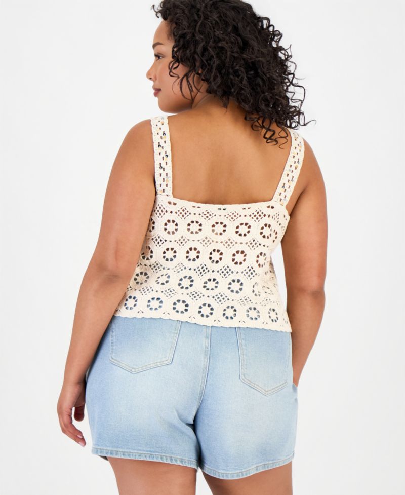 Petite Sequin Crochet Tank