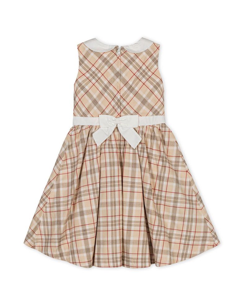 Big Girls Hope and Henry Organic Sleeveless Party Dress with Peter Pan Collar