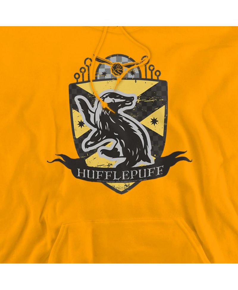 Men's Hufflepuff Quidditch Crest Pull-Over Hoodie