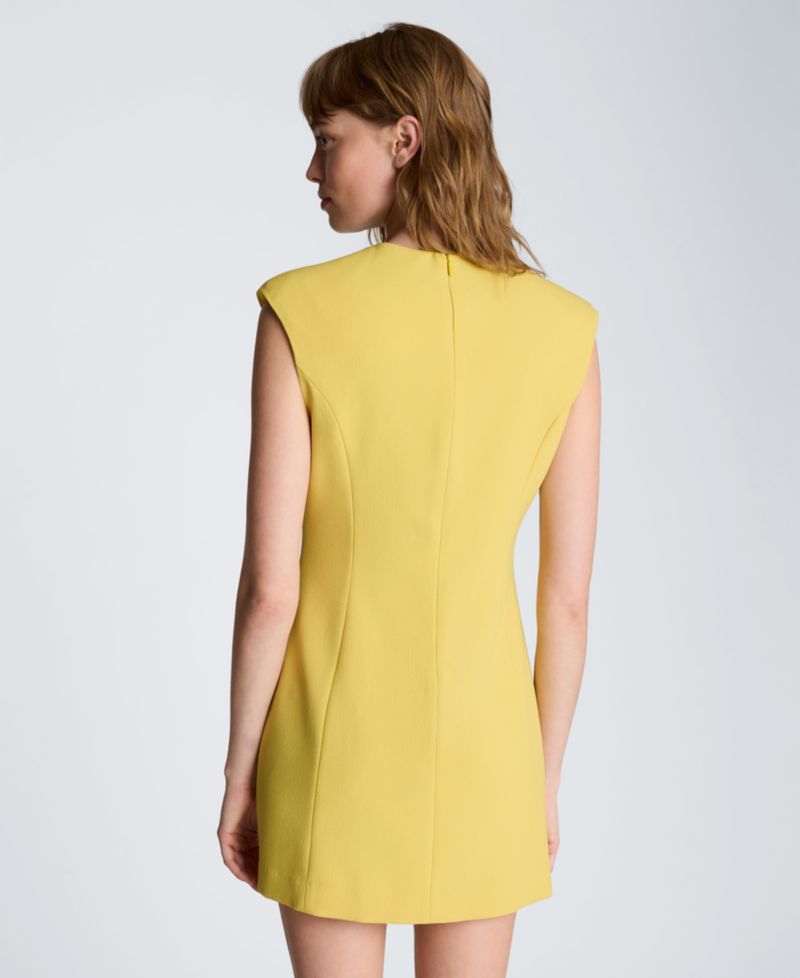 Women's Sleeveless Crewneck Suit Mini Dress
