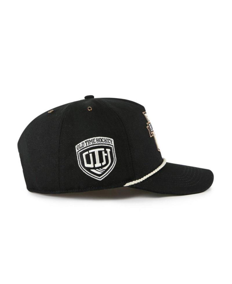 Men's Black Boston Bruins Old Time Hockey Rafter Sure Shot Hitch Adjustable Hat