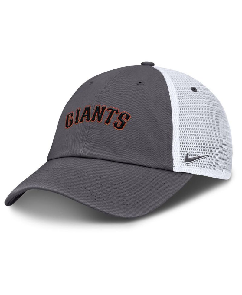 Men's Gray San Francisco Giants Wordmark Club Adjustable Trucker Hat