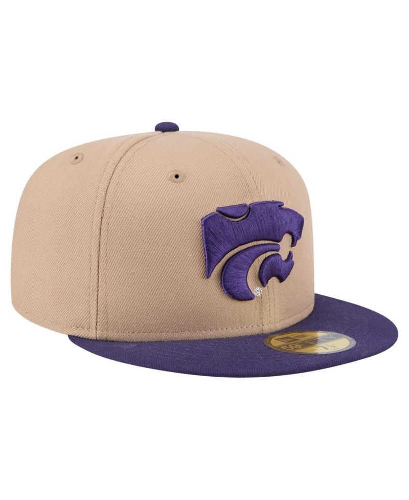 Men's Khaki Kansas State Wildcats Two-Tone 59FIFTY Fitted Hat