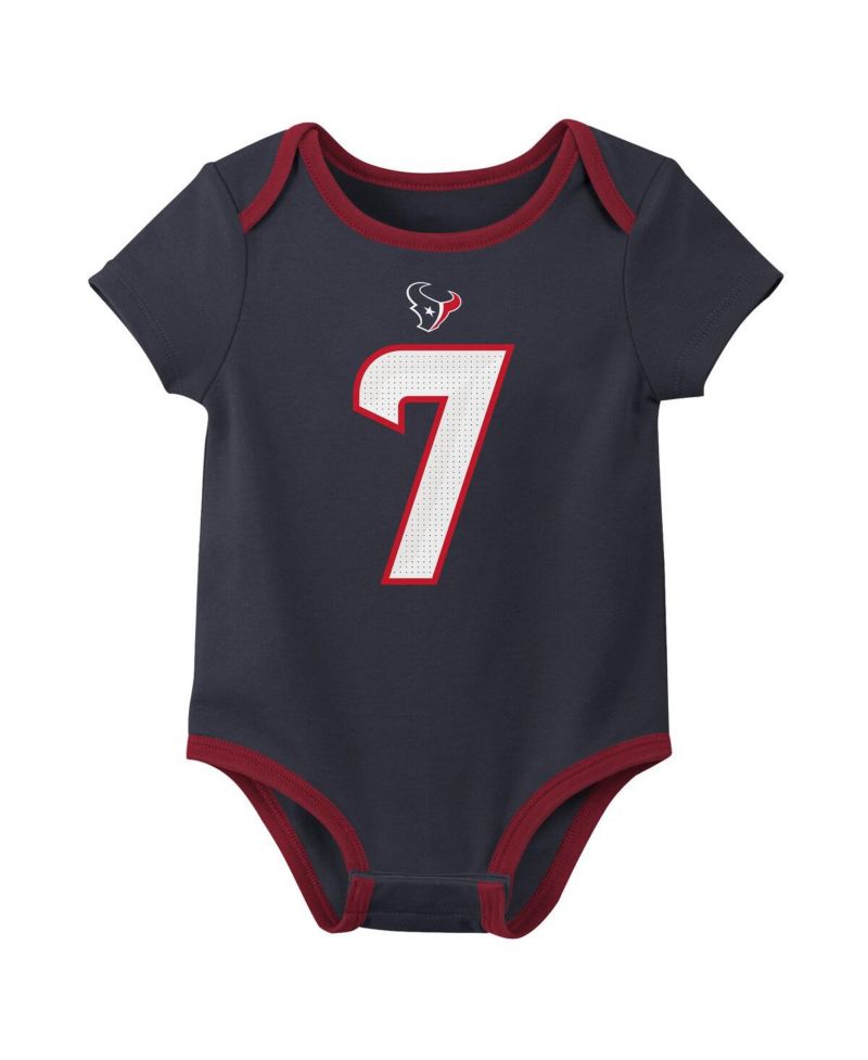 Baby Boys and Girls 3-pack C.J. Stroud Houston Texans Name & Number Bodysuit Set