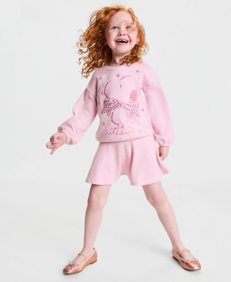 Girls' 2T-6X Snoopy Top and Skort, 2-Piece Set