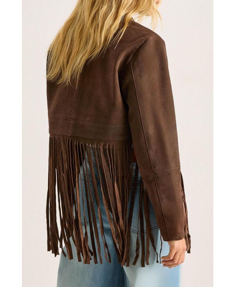 Women's Real Suede Fringe Jacket