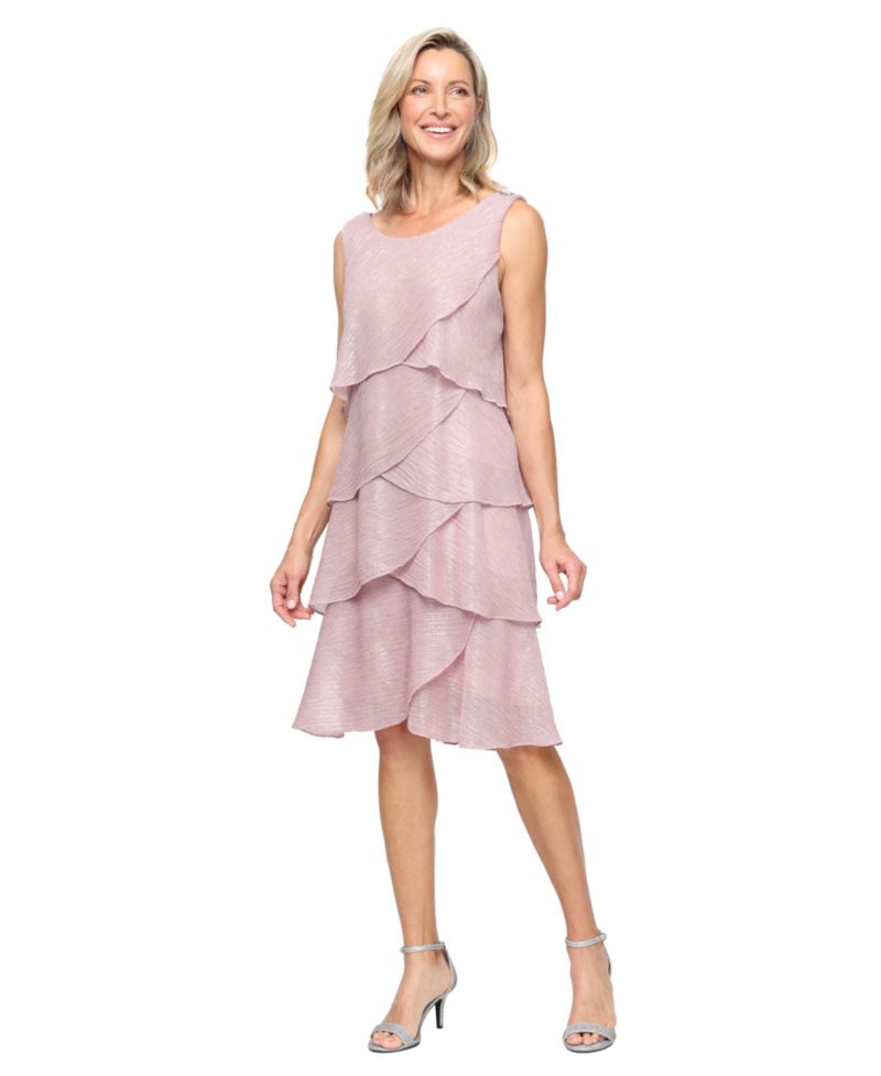 Women’s Crewneck Sleeveless Tiered Dress