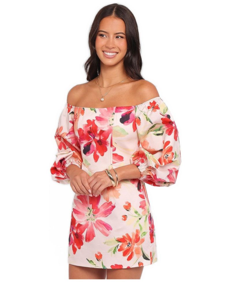 Women's Annette Floral 3/4-Sleeve Mini Dress