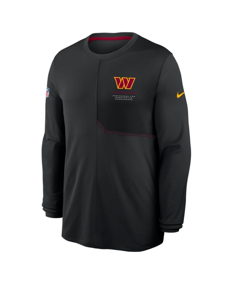 Men's Black Washington Commanders Sideline Coaches UV Dri-FIT Long Sleeve T-Shirt