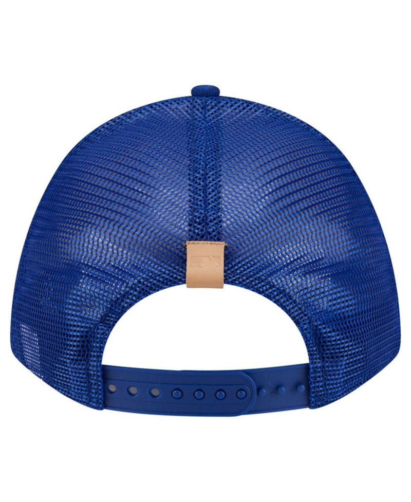 Men's Stone/Royal Chicago Cubs Text A-Frame Trucker 9FORTY Hat