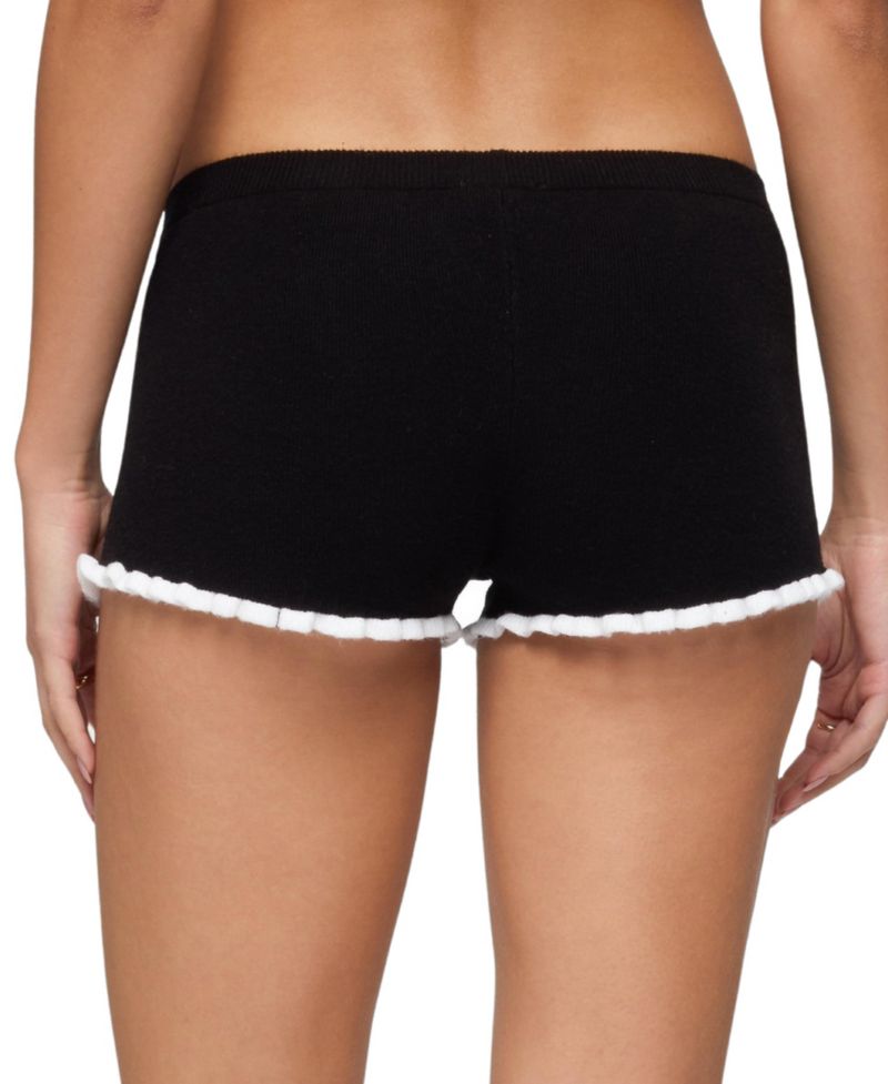 Women's Saffra Contrast Ruffle Knit Shorts