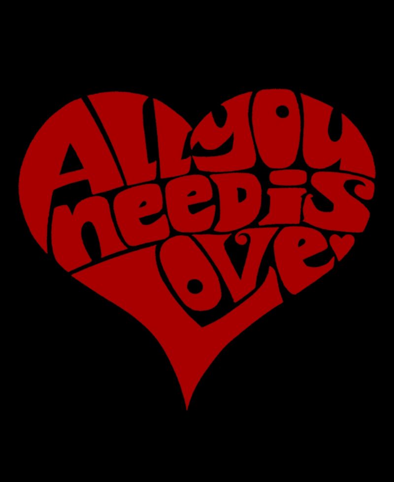 Plus Size All You Need Is Love Word Art Tank Top
