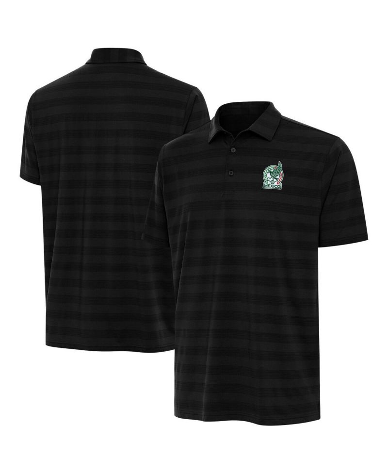 Men's Black Mexico National Team Channel Polo Shirt