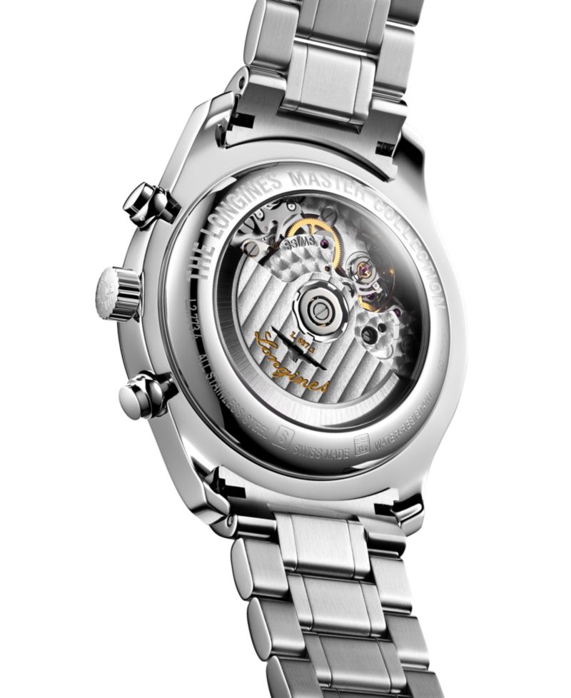 Men's Swiss Automatic Chronograph Master Stainless Steel Bracelet Watch 42mm