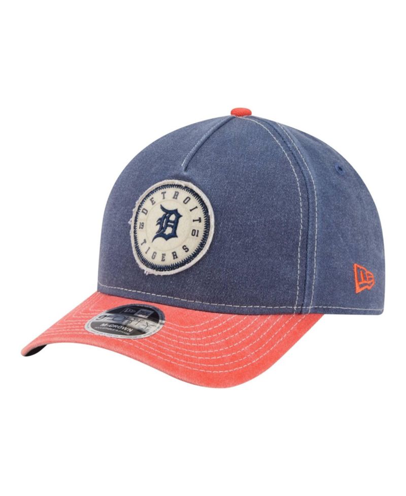 Men's Navy/Orange Detroit Tigers Felt M-Crown 9FORTY Adjustable Hat