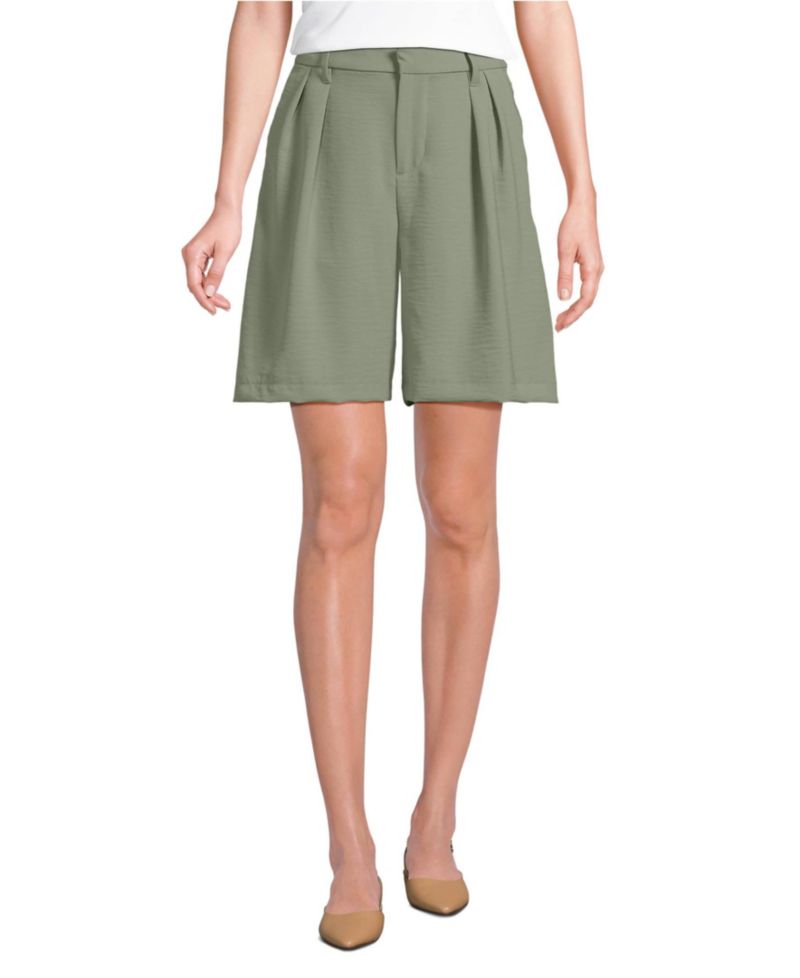 Women's Creaseless High Rise 8" Shorts