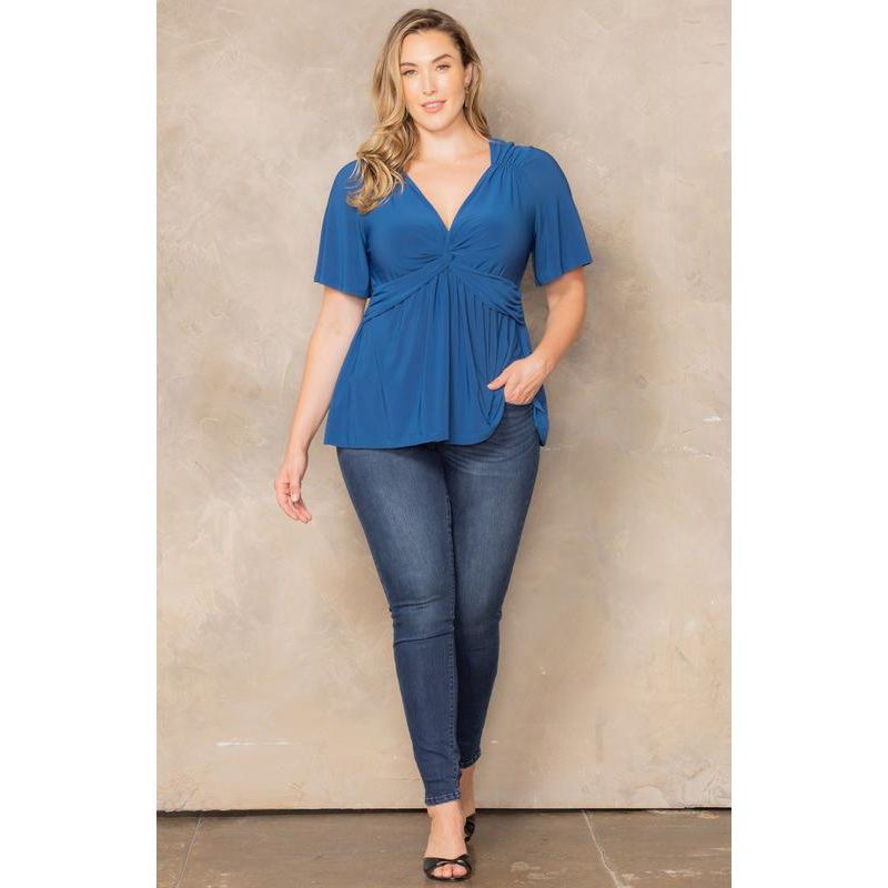 Plus Size Abby Twist Front Top