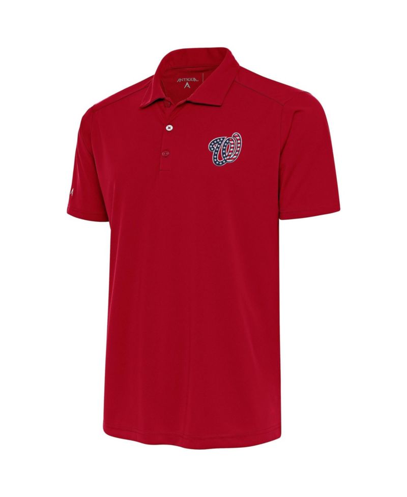 Men's Red Washington Nationals Patriotic Tribute Polo Shirt