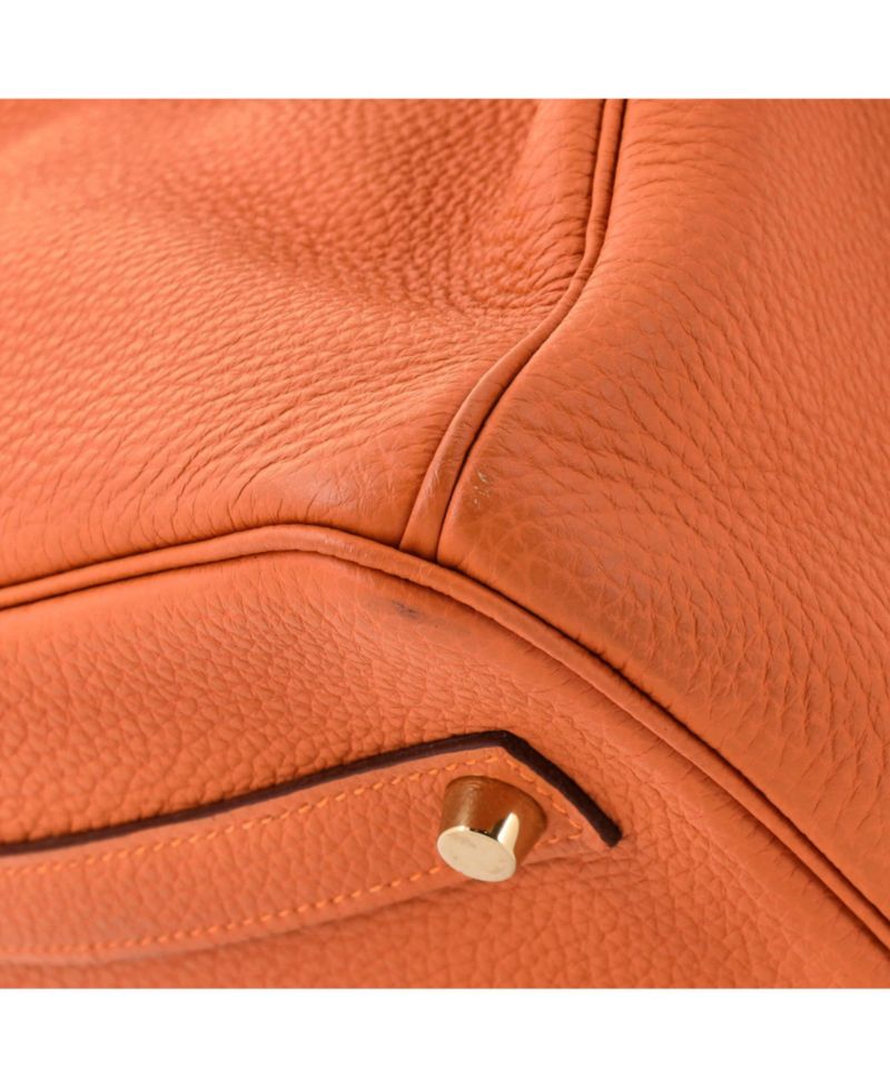 Birkin 35 Leather Handbag with Gold-Tone Hardware, 13.5" W x 10" H x 7" D