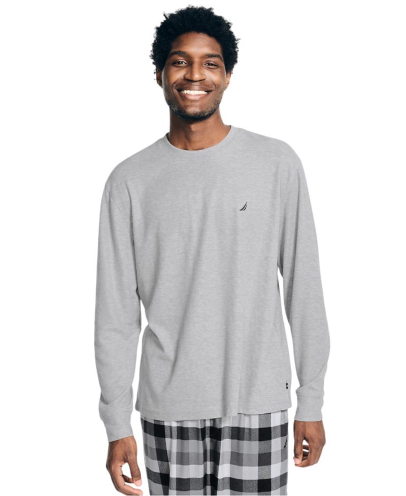 Men's Long-Sleeve Crewneck Pajama T-Shirt