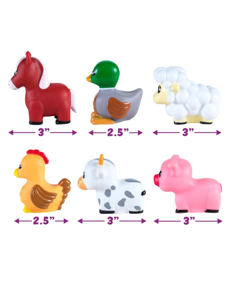 6 Pack Barnyard Mold Free Bath Toys Sealed No Hole Soft Squeezable Float Bathtub Pool
