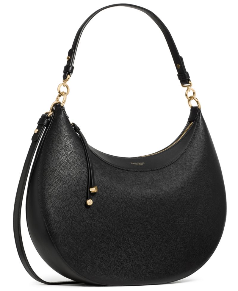 Liv Large Pebbled Leather Hobo Shoulder Bag