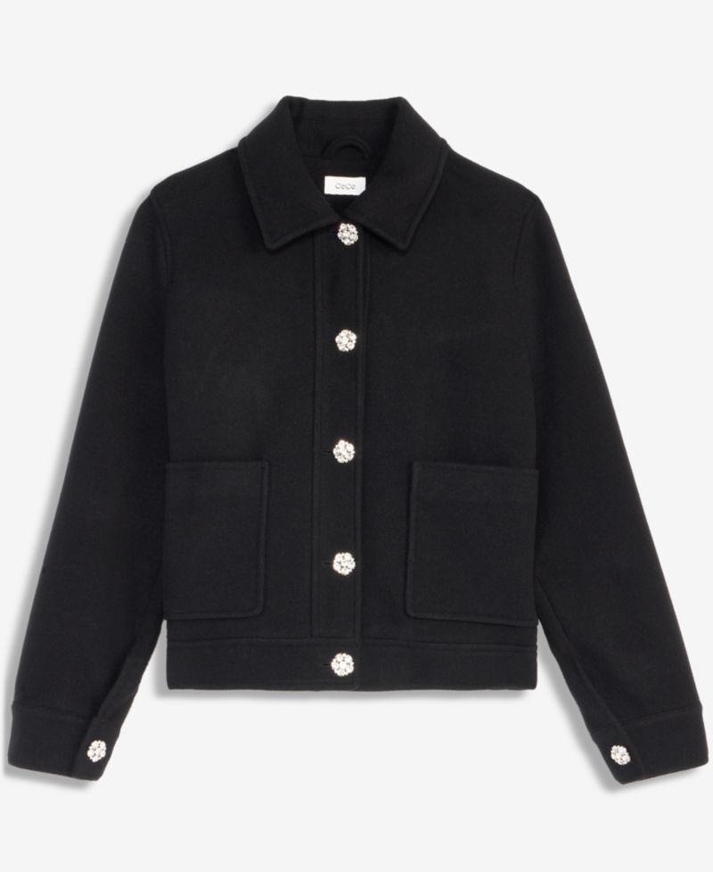 Women's Jewel Button Lady Work Jacket